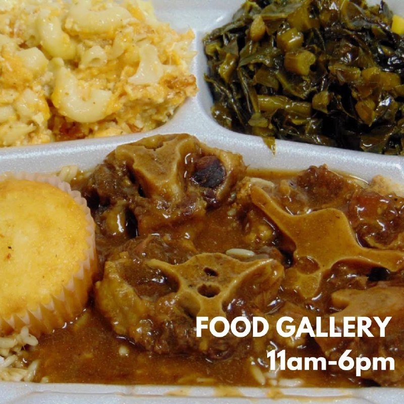 Food Gallery oxtails over rice with sides